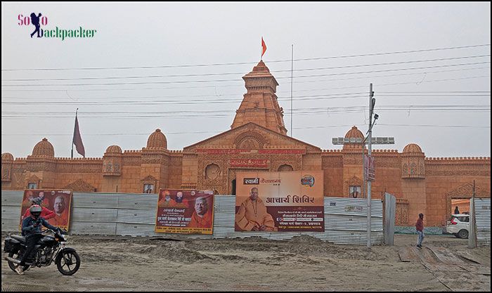 A Pandal in Mahakumbh Nagar near Gangeshvar Temple