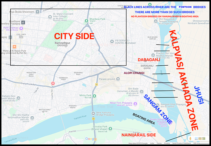 Description of Zones for Mahakumbh, 2025