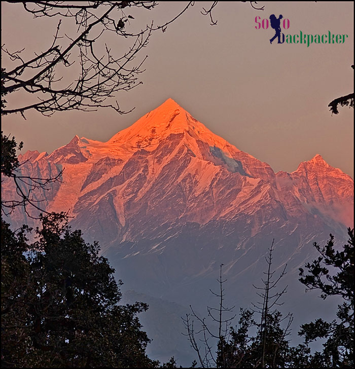 Sunset over Panchachuli Peaks