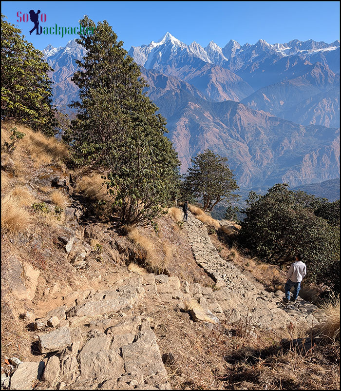 View of Panchachuli from the trail