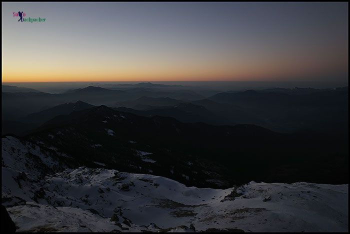 View of Horizon from Kedarkantha Summit