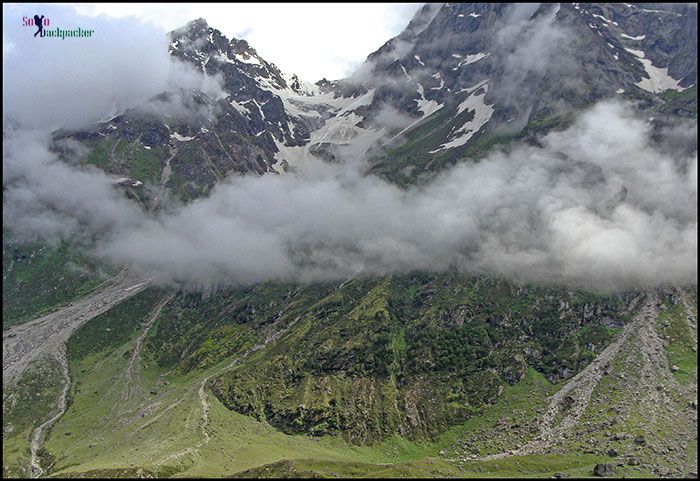 Clouds hanging in the valley Clouds hanging in the valley