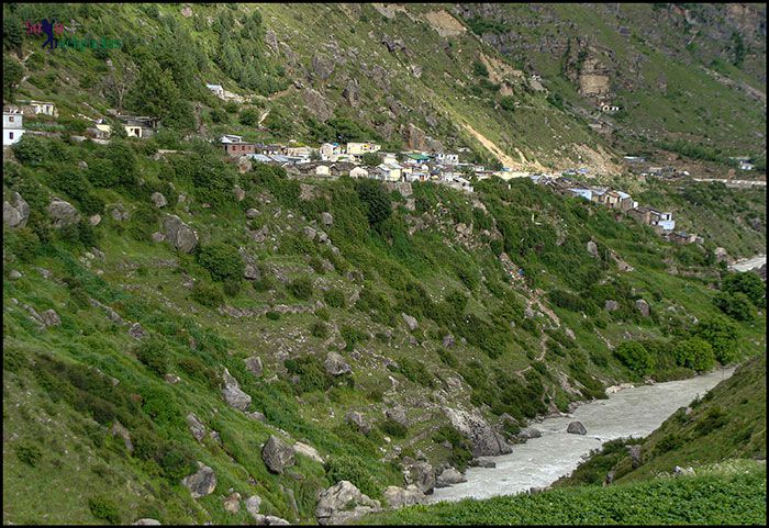 Mana village as seen from the trail to Vasudhara Falls Mana village as seen from the trail to Vasudhara Falls