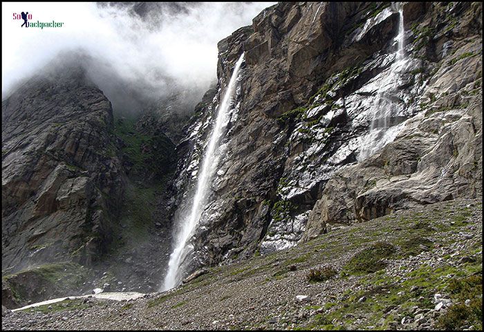 Vasudhara Falls from the trail Vasudhara Falls from the trail