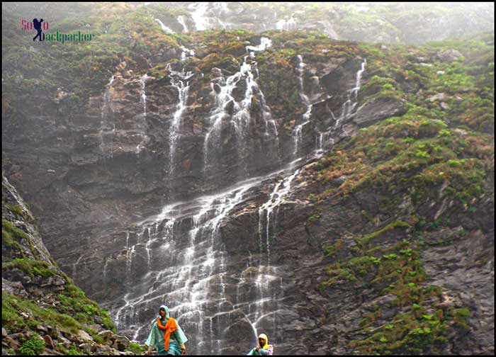 A waterfall on the way to Hemkund Sahib A waterfall on the way to Hemkund Sahib